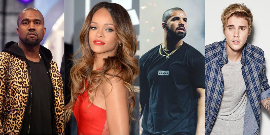 drake-rihanna-bieber-kanye